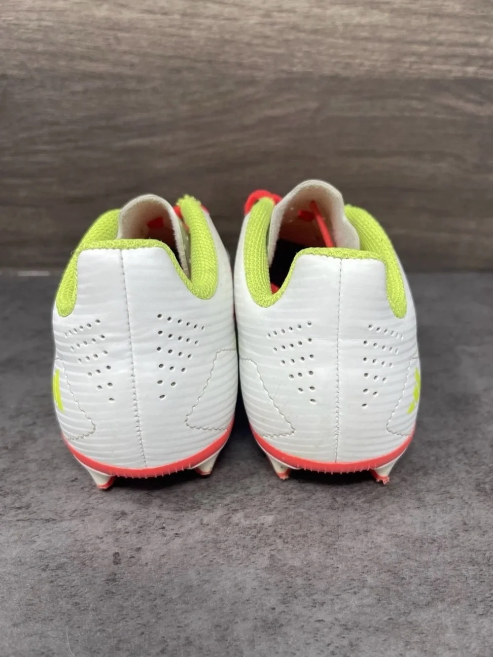 adidas Kids White, Red & Yellow Soccer Cleats F50